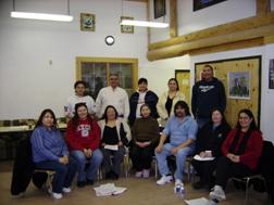 This is a group learning about healing in their community
