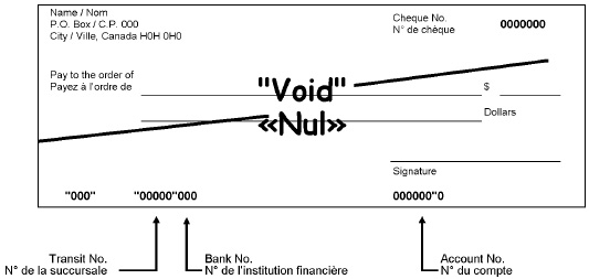 Image de chèque annulé