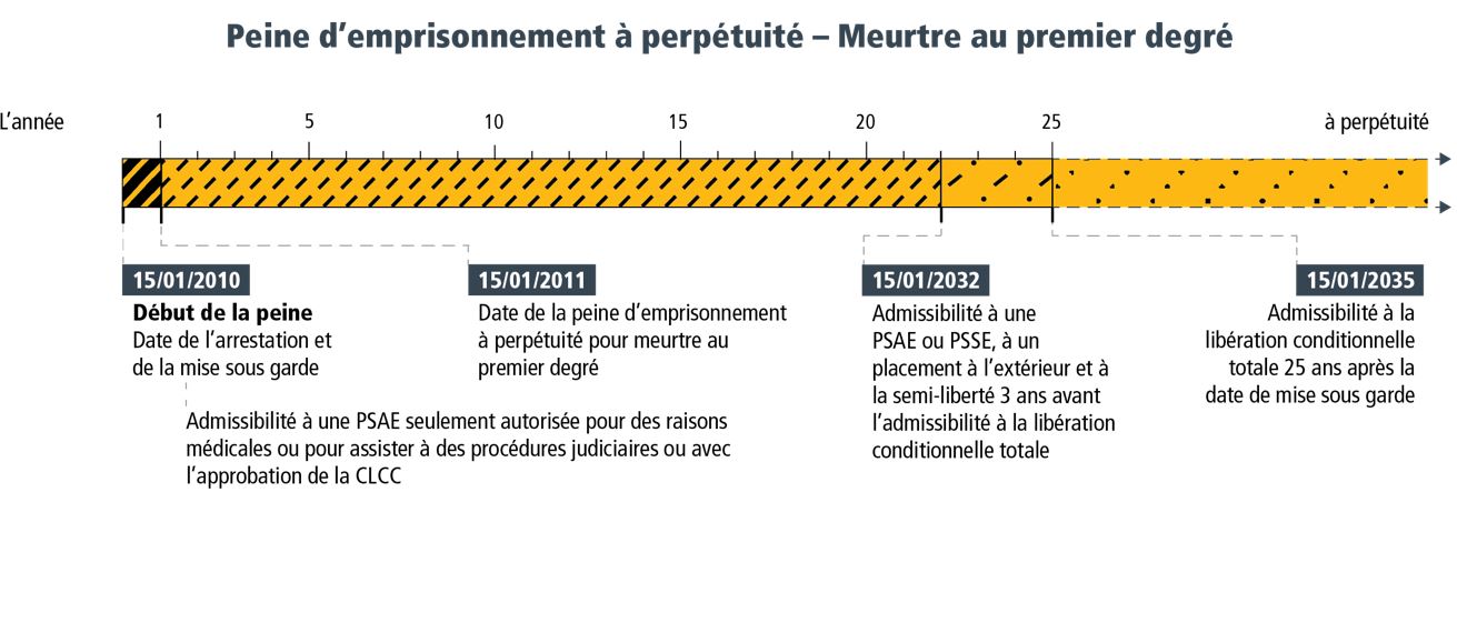 Figure&nbsp;5&nbsp;: Peine d&rsquo;emprisonnement à perpétuité pour meurtre au premier degré
