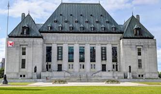 La Cour suprême du Canada à Ottawa, Ontario.